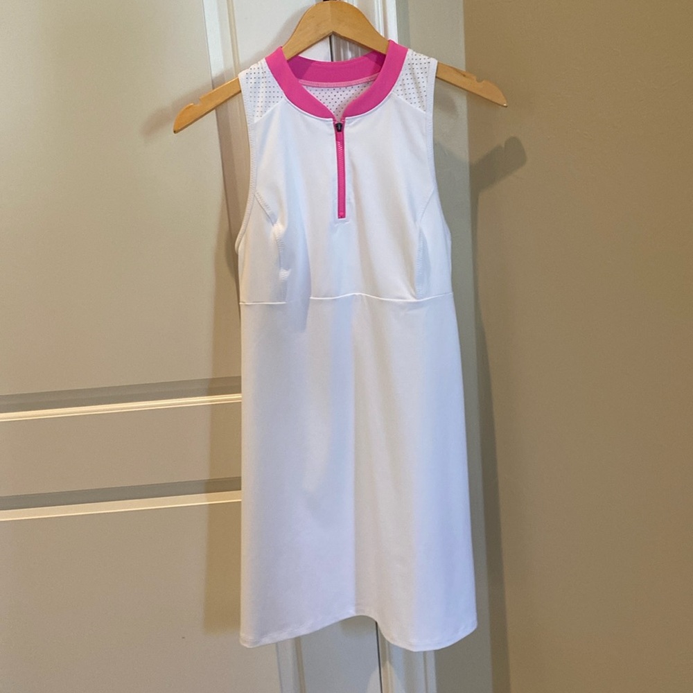 Fila white with pink trim tennis dress, size medium